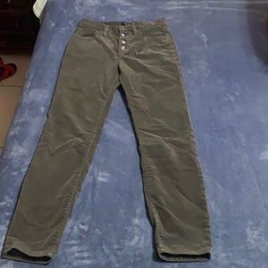 Size 26   9” High-Rise Skinny thin corduroy with four button fly